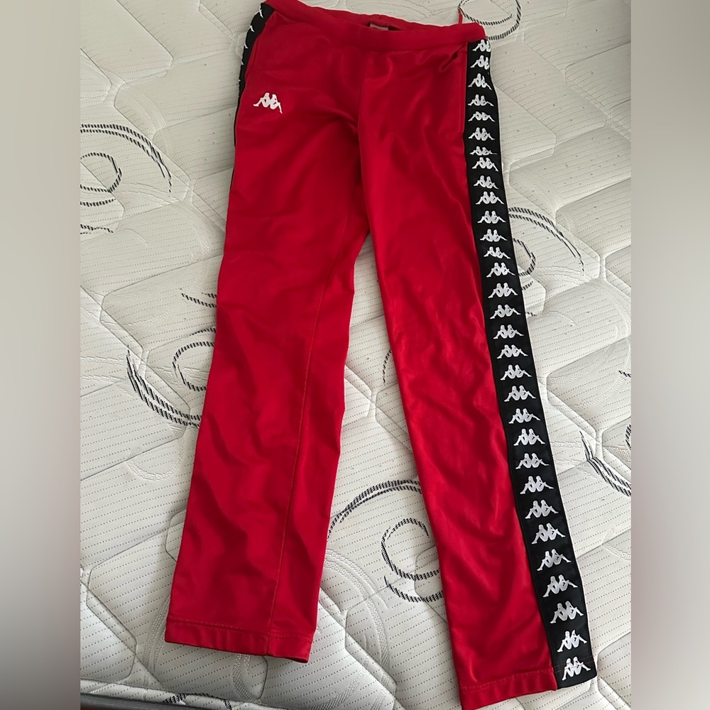 red kappa sweatpants